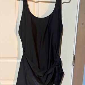 Black Women's swim dress wrap xl
